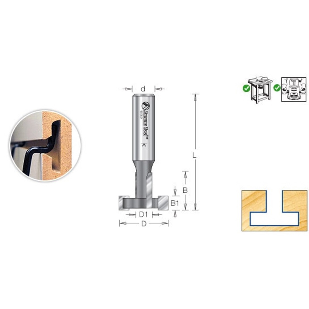 Amana Tool 45660 T-Slot Square Edge router bit